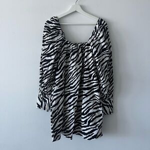 A long-sleeve mini Zebra dress from Zara, size S